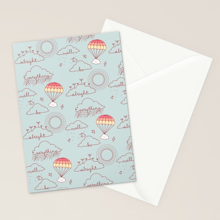 Everything will be alright pattern Stationery Card Gallery Image 2