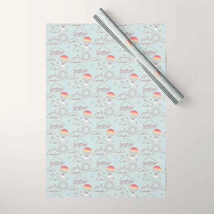 Everything will be alright pattern Wrapping Paper Gallery Image 1