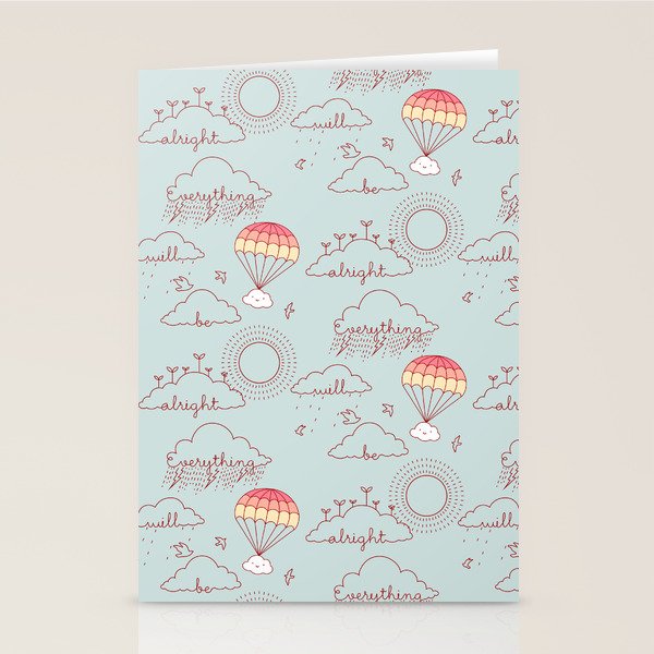 Everything will be alright pattern Stationery Card Gallery Image 1
