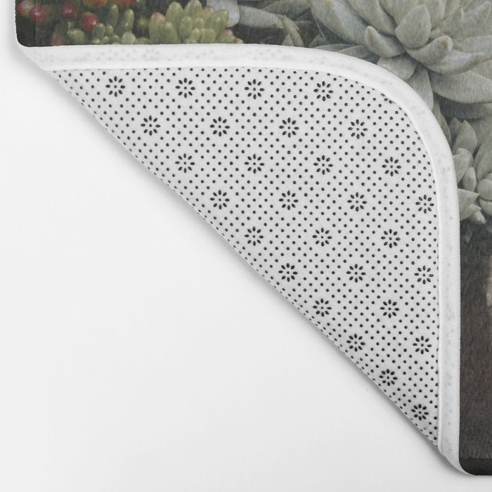 Moody Succulent x houseplant leaf photograph Bath Mat Gallery Image 2