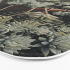 Moody Succulent x houseplant leaf photograph Bath Mat Gallery Image 3