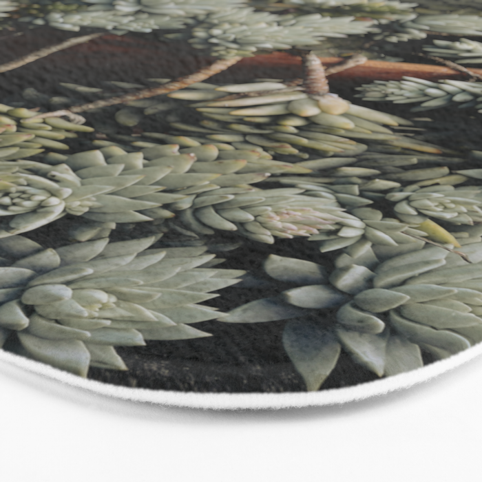 Moody Succulent x houseplant leaf photograph Bath Mat Gallery Image 3