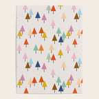 Pastel Triangle Trees: Cozy Winter Vibes with Modern Charm Poster Gallery Image 4