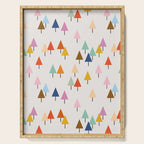 Pastel Triangle Trees: Cozy Winter Vibes with Modern Charm Serving Tray Gallery Image 1