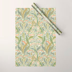William Morris style lily of the valley light Wrapping Paper Gallery Image 1