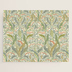 William Morris style lily of the valley light Jigsaw Puzzle Gallery Image 1