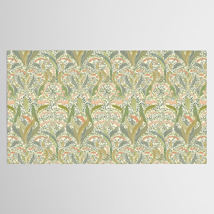 William Morris style lily of the valley light Tablecloth Gallery Image 2