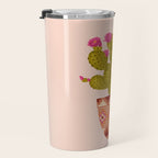 Prickly Pear Cactus in Southwestern Pot Travel Mug Gallery Image 3