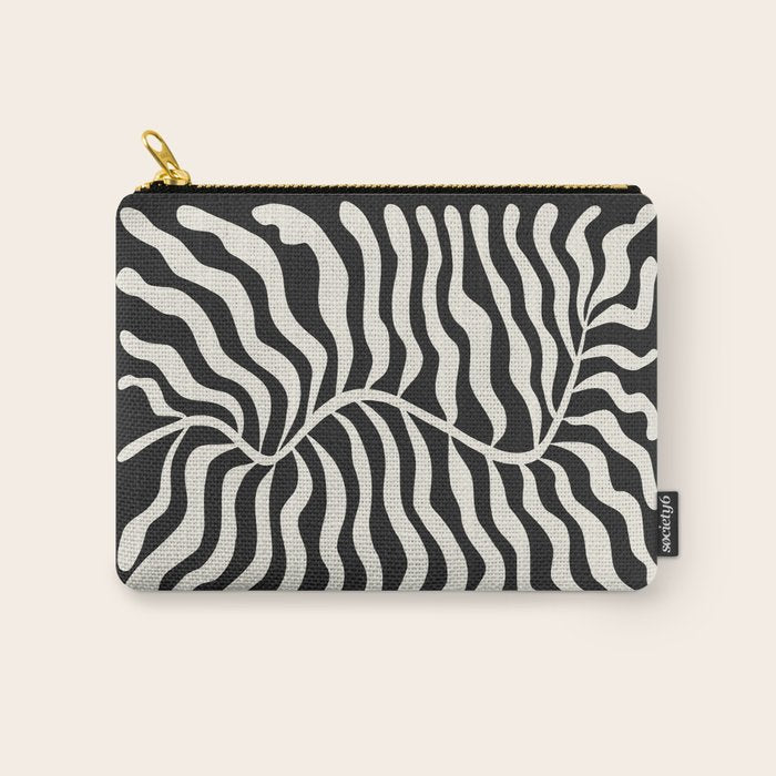 Onyx Ferns: Black & White Matisse Edition Carry All Pouch Gallery Image 1
