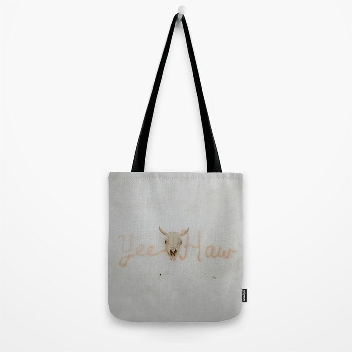 Yee Haw Cow Skull Tote Bag Gallery Image 2