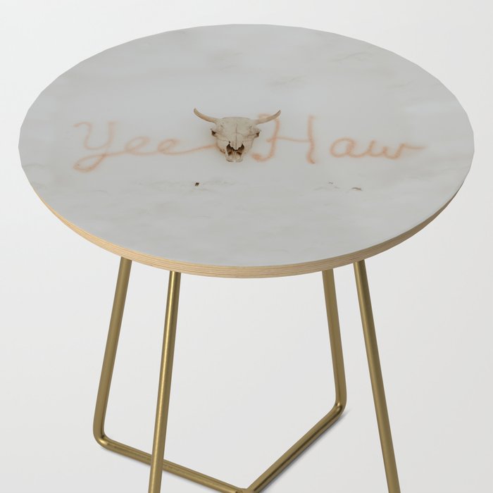 Yee Haw Cow Skull Side Table Gallery Image 2