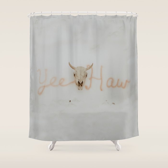 Yee Haw Cow Skull Shower Curtain Gallery Image 1