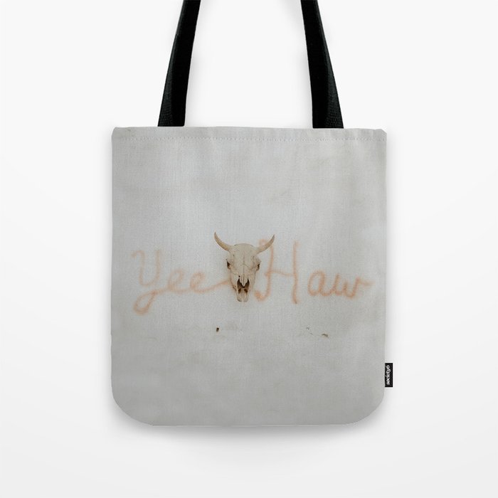 Yee Haw Cow Skull Tote Bag Gallery Image 1