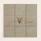 Yee Haw Cow Skull Wood Wall Art Gallery Image 1