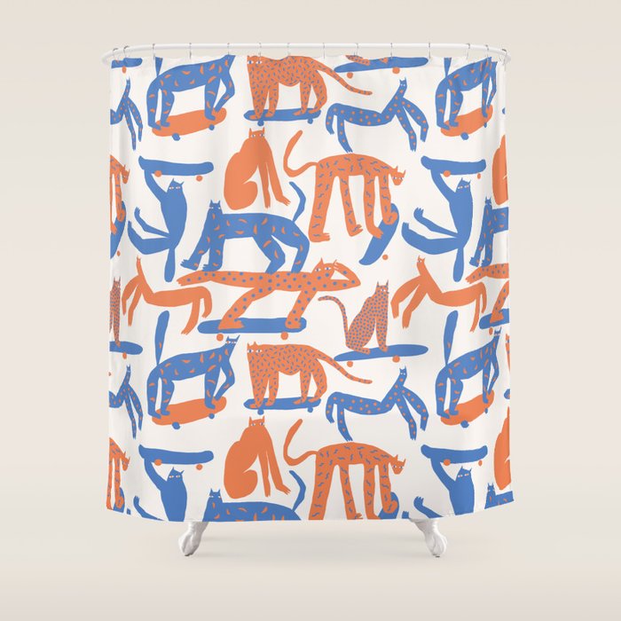 Broken Cats Shower Curtain Gallery Image 1