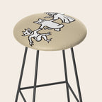 The angel and devil and cat Stool Gallery Image 2