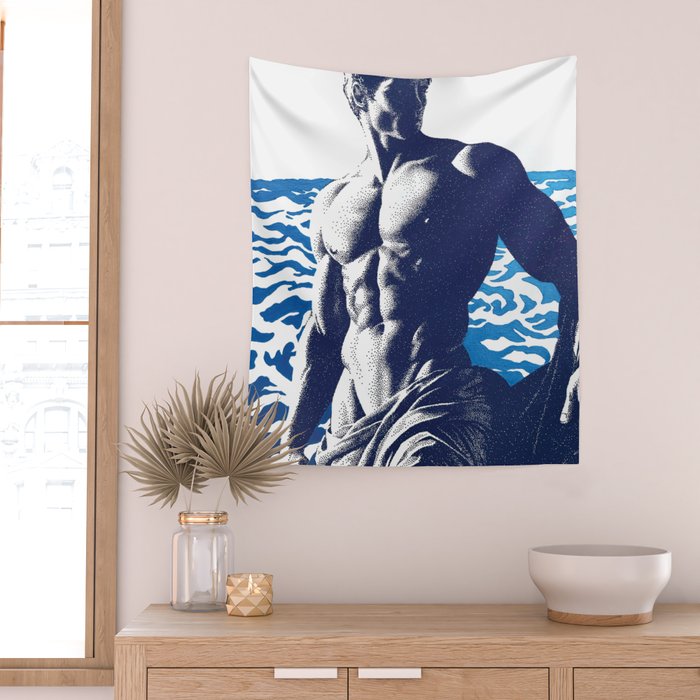Depths of Poseidon Wall Tapestry Gallery Image 2
