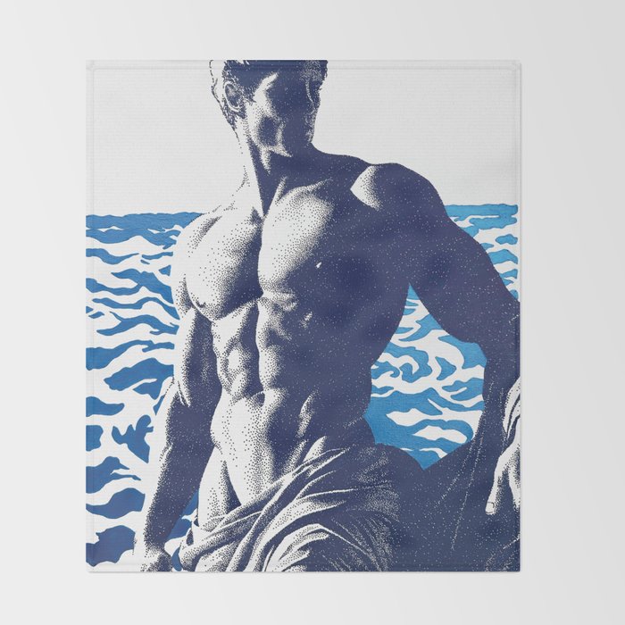 Depths of Poseidon Throw Blanket Gallery Image 2
