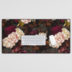 Vintage & Shabby Chic - Midnight Rose and Peony Garden Desk Mat Gallery Image 1