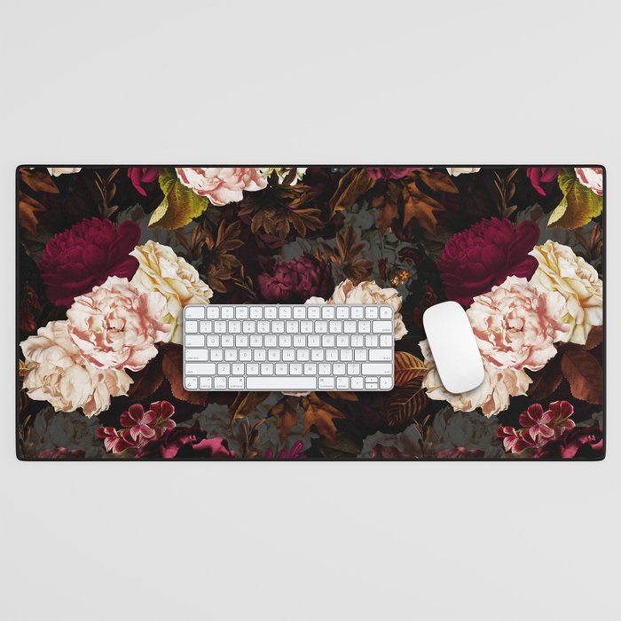 Vintage & Shabby Chic - Midnight Rose and Peony Garden Desk Mat Gallery Image 1