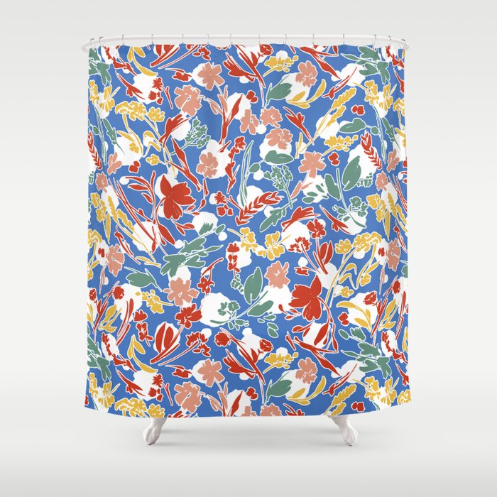 Wild colorful flowery meadow B Shower Curtain Gallery Image 1
