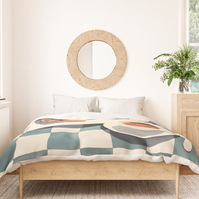 Morning Croissants and Coffee Bliss Duvet Cover Gallery Image 3