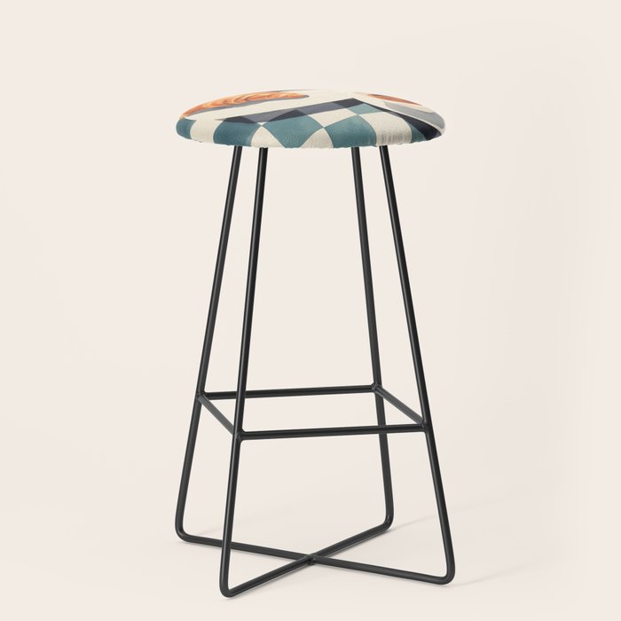 Morning Croissants and Coffee Bliss Stool Gallery Image 1