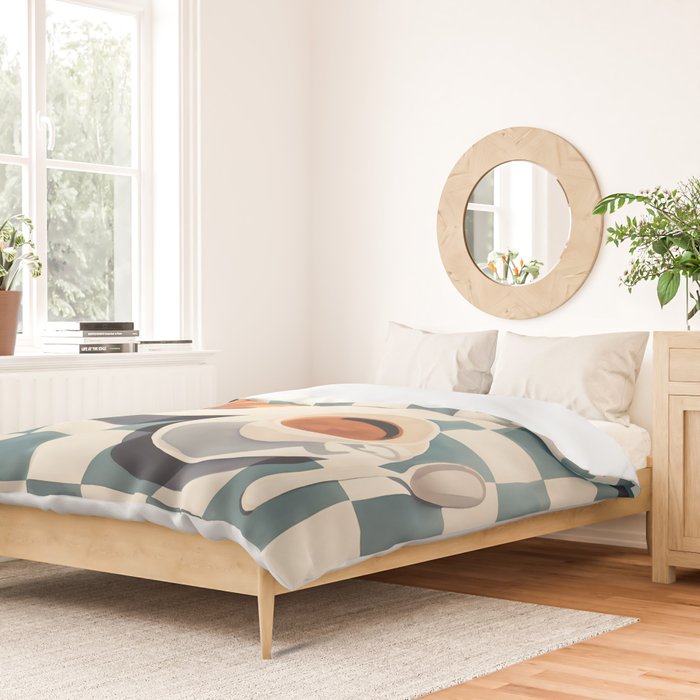 Morning Croissants and Coffee Bliss Duvet Cover Gallery Image 2