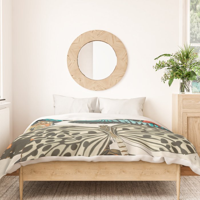 Butterfly Print by E.A. Seguy, 1925 #2 Duvet Cover Gallery Image 3