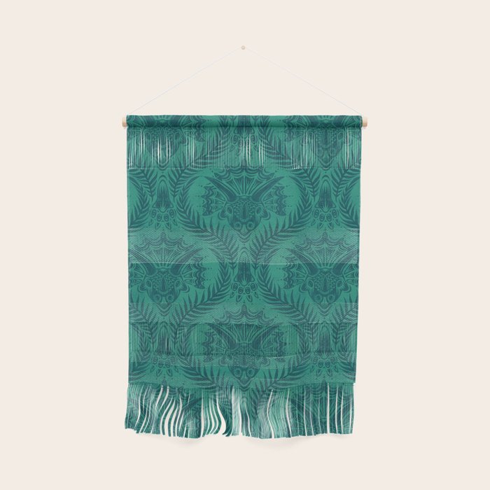 Triceratops Damask - Teal Wall Hanging Gallery Image 1