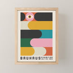Bauhaus Retro Exhibiton Poster, Colorful Eclectic Geometric Print 1 Mini Art Print Gallery Image 1