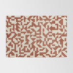 Geometric Abstract Terracotta Modern Original Artwork Rug Gallery Image 2