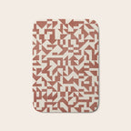 Geometric Abstract Terracotta Modern Original Artwork Bath Mat Gallery Image 1
