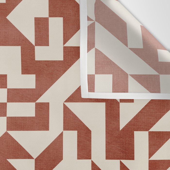 Geometric Abstract Terracotta Modern Original Artwork Wall Tapestry Gallery Image 3