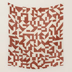 Geometric Abstract Terracotta Modern Original Artwork Wall Tapestry Gallery Image 4