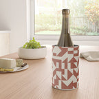 Geometric Abstract Terracotta Modern Original Artwork Wine Chiller Gallery Image 4