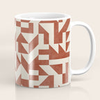Geometric Abstract Terracotta Modern Original Artwork Coffee Mug Gallery Image 1