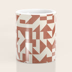 Geometric Abstract Terracotta Modern Original Artwork Coffee Mug Gallery Image 4