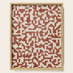 Geometric Abstract Terracotta Modern Original Artwork Serving Tray Gallery Image 1