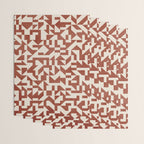 Geometric Abstract Terracotta Modern Original Artwork Wrapping Paper Gallery Image 3