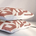 Geometric Abstract Terracotta Modern Original Artwork Pillow Sham Gallery Image 3