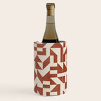 Geometric Abstract Terracotta Modern Original Artwork Wine Chiller Gallery Image 3