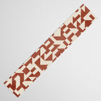 Geometric Abstract Terracotta Modern Original Artwork Table Runner Gallery Image 3