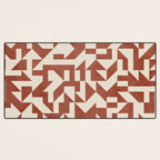Geometric Abstract Terracotta Modern Original Artwork Desk Mat Gallery Image 3