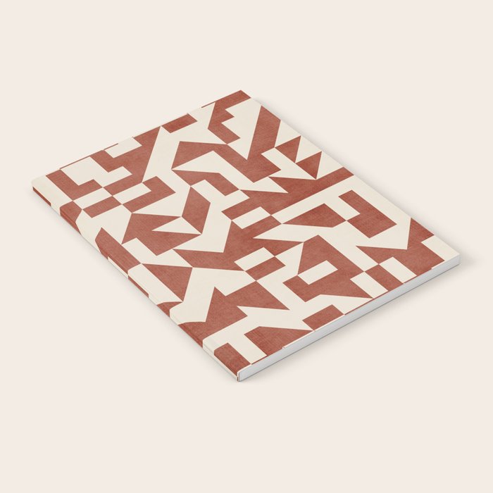 Geometric Abstract Terracotta Modern Original Artwork Notebook Gallery Image 2