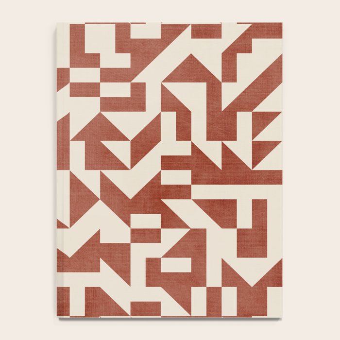 Geometric Abstract Terracotta Modern Original Artwork Notebook Gallery Image 4
