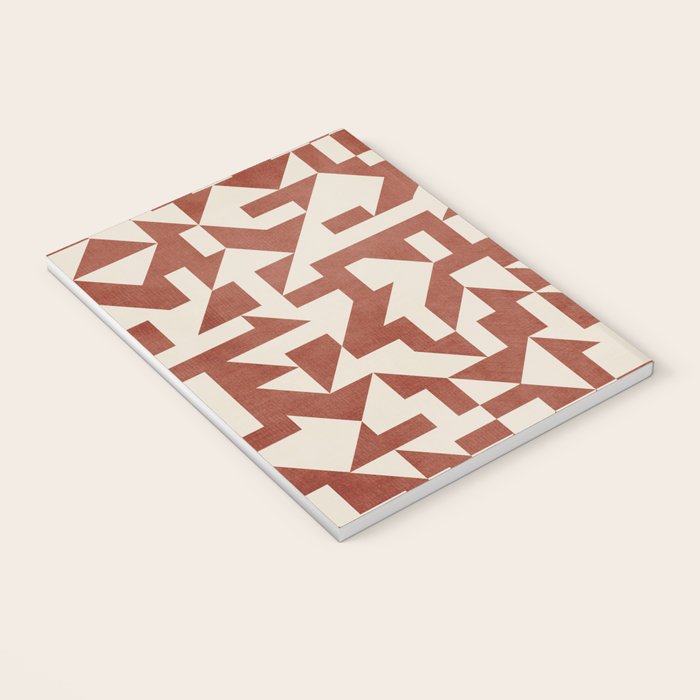 Geometric Abstract Terracotta Modern Original Artwork Notebook Gallery Image 3