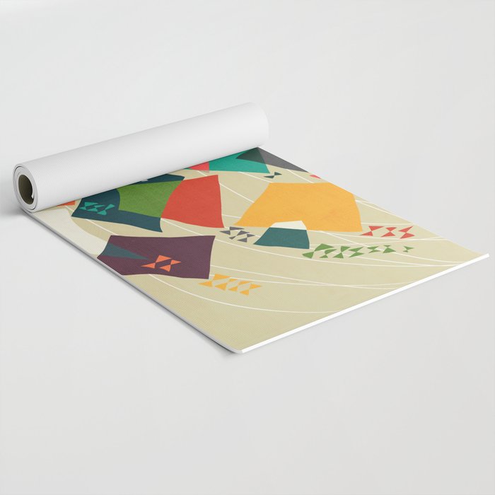 Whimsical kites Yoga Mat Gallery Image 2