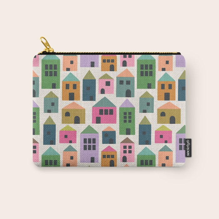 Happy Houses - Multi-colored Carry All Pouch Gallery Image 1