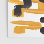 Mid Century Abstract Black & Yellow Fun Pattern 70's Mustard Ripples Lines Retro Style Poster Gallery Image 3